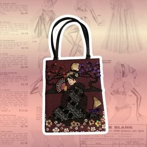Beaded y2k Printed Shoulder Bag